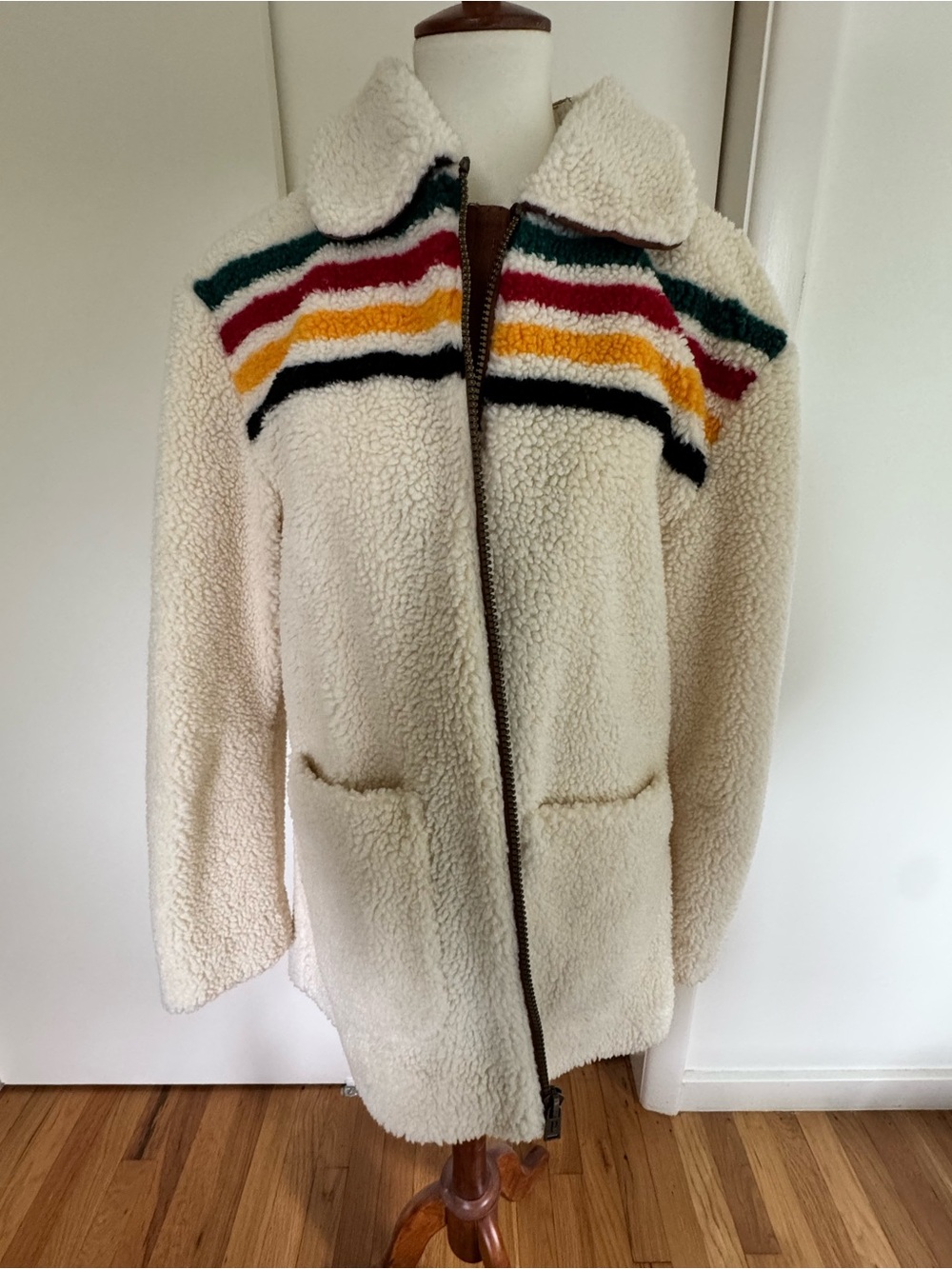 NWT Pendleton Glacier Print Sherpa Zip-Front Jacket